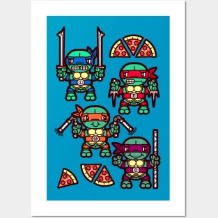 Ninja Turtles Pizza Party Posters and Art